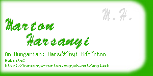 marton harsanyi business card